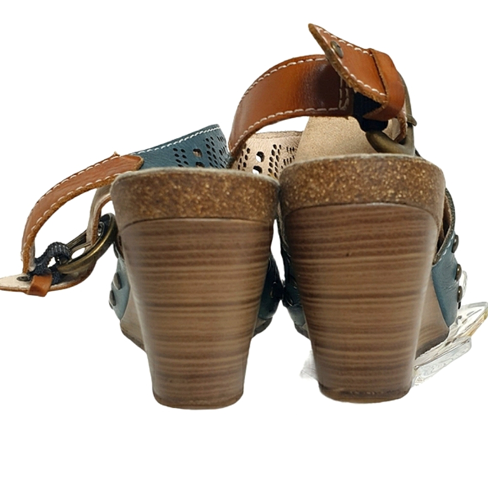Pikolinos Benissa colorJeans wedge sandal size 7 - Picture 8 of 10